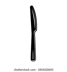 Knife Silhouette Printable Vector Illustration