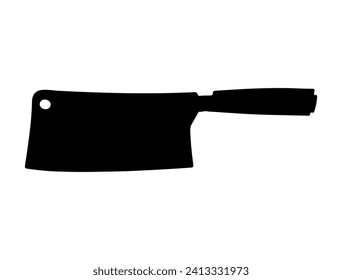 Silueta de Knife arte vectorial fondo blanco