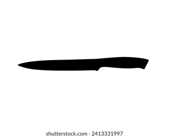 Silueta de Knife arte vectorial fondo blanco