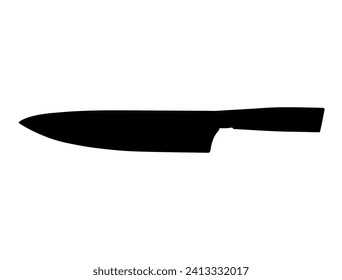 Knife silhouette vector art white background