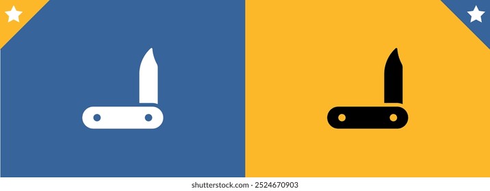 siluetas de cuchillo. Iconos del vector del cuchillo. Conjunto de iconos de cuchillo