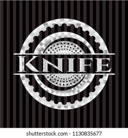 Knife silver shiny badge