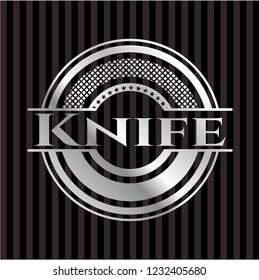 Knife silvery emblem