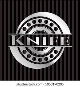 Knife silvery emblem or badge