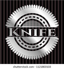 Knife silvery emblem or badge