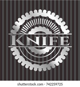 Knife silvery emblem or badge