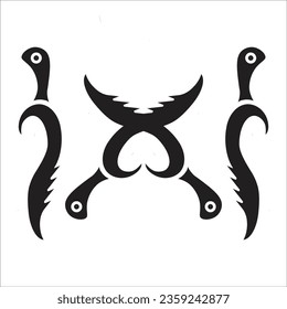 knife simple design art eps10
