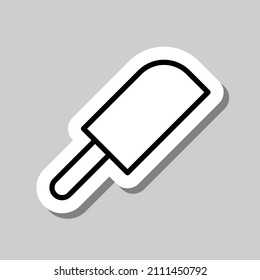 Un icono simple. Diseño plano. Pegar con sombra sobre fondo gris.ai