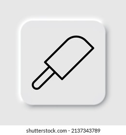 Knife simple icon. Flat desing. Neumorphism design.ai
