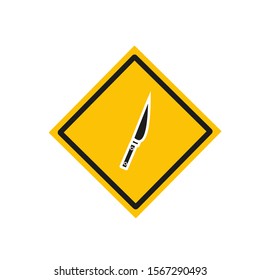 knife simple shapes vector icon
