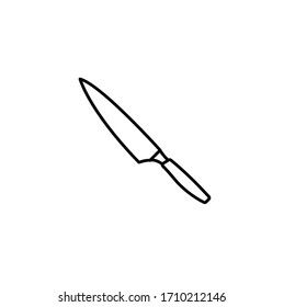 Knife simple thin line icon vector illustration