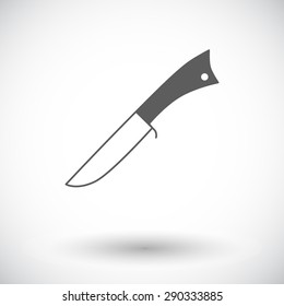 Knife. Single flat icon on white background. Vector illustration.