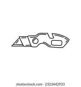 knife sketch. Construction tool vector illustration