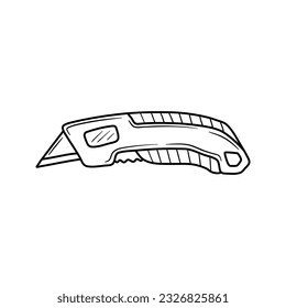 knife sketch. Construction tool vector illustration