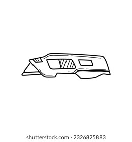 knife sketch. Construction tool vector illustration