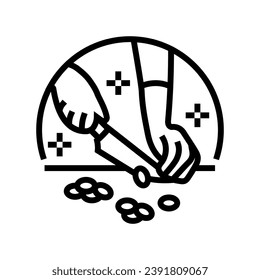 knife skills restaurant chef line icon vector. knife skills restaurant chef sign. isolated contour symbol black illustration