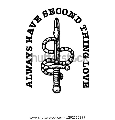 Knife And Snake Illustration