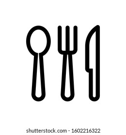 Spoon Fork Knife Icon Cutlery Tableware Stock Vector (Royalty Free ...