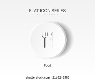 Knife and spoon and fork icon vector. Food, dining, bar, cafe, hotel, eating concept. Sign Isolated on white background. flat style for restaurant menu, graphic design, logo, UI, mobile app, EPS10