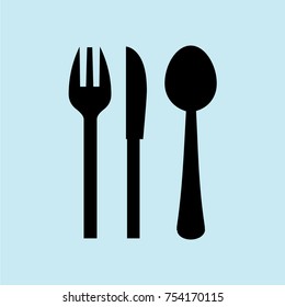 knife spoon fork icons vectors