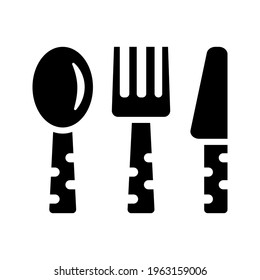 Knife spoon icon (vector illustration)