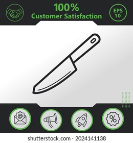 knife, steel, blade, tool vector icon graphic elements for your work - Modern design
