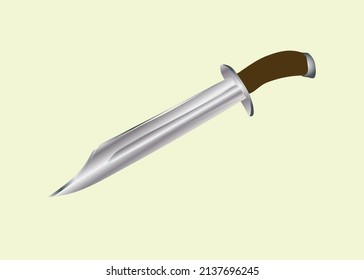 arma vectorial de acero cuchillo