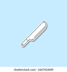 Knife sticker icon. Simple thin line, outline vector of web icons for ui and ux, website or mobile application