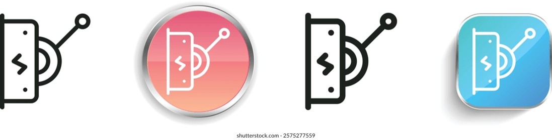 knife switch icon. Thin Linear, Regular and Button Style Design Isolated On White Background