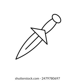 Knife symbol design vector in the white background.