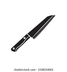 knife symbol icon flat black
