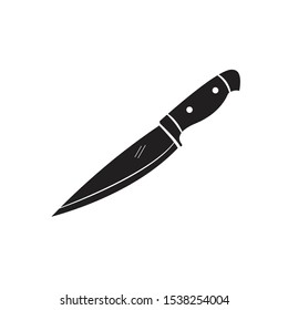 knife symbol icon flat black