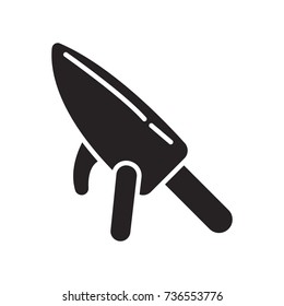 knife symbol icon flat black