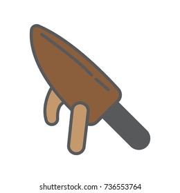 knife symbol icon flat color