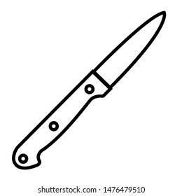 Knife tactical line icon, logo isolated on white background