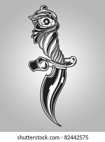 Knife tattoo eyes