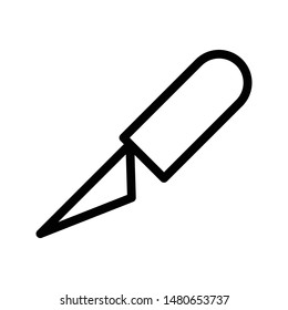 knife thin line vector icon