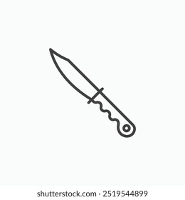 Knife thin liner icon isolated