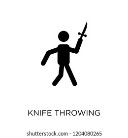 Knife Throwing icon. Knife Throwing symbol design from Circus collection. Simple element vector illustration on white background.