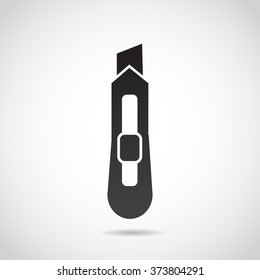 Knife, tool icon isolated on white background. Vector art.