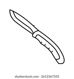 knife tool repair line icon vector. knife tool repair sign. isolated contour symbol black illustration