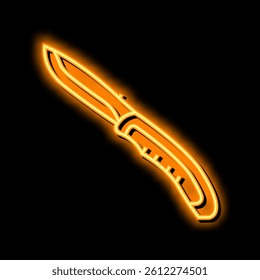 knife tool repair neon light sign vector. knife tool repair illustration