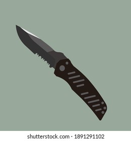 knife tools for defends military vector design
