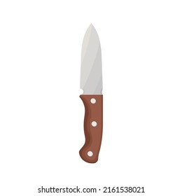 Knife for tourism flat vector illustration. Isolated on white background