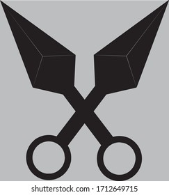 símbolo del logotipo de la herramienta de arma con cuchillas para cuchillas 