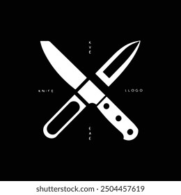 knife vector art silhouette logo illustration design 