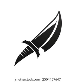 knife vector art silhouette logo illustration design 