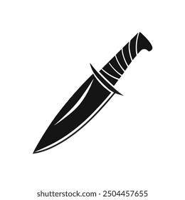 knife vector art silhouette logo illustration design 