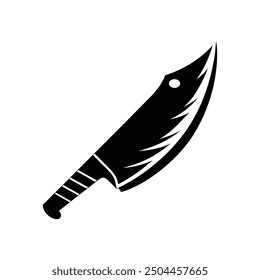 knife vector art silhouette logo illustration design 
