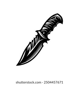 knife vector art silhouette logo illustration design 